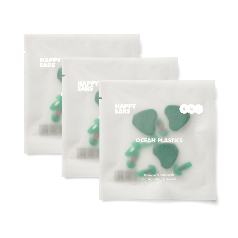 Happy Ears Discovery Pack — 3-pakning - Ocean Plastics Green