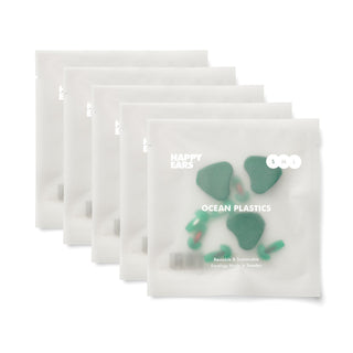 Happy Ears Ocean Plastics Green Discovery Pack — 5-Pack Bundle