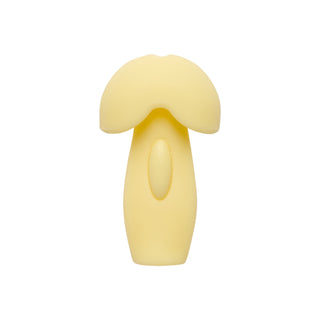 Yellow butter Happy Ears Earplug on a white background